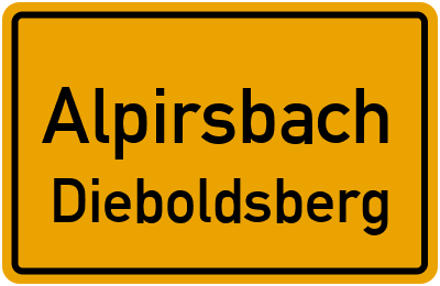 Straßenverzeichnis Alpirsbach Dieboldsberg