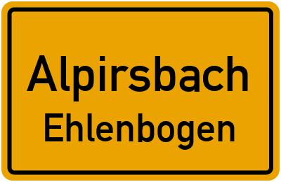 Straßenverzeichnis Alpirsbach Ehlenbogen