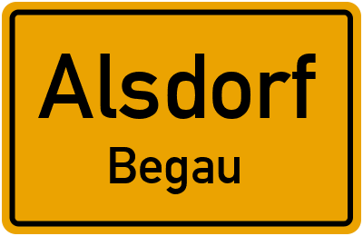 Ortsschild Alsdorf Begau