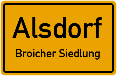 Straßenverzeichnis Alsdorf Broicher Siedlung