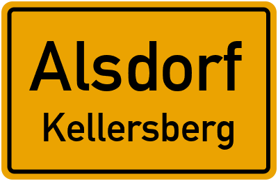 Ortsschild Alsdorf Kellersberg