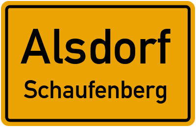 Ortsschild Alsdorf Schaufenberg