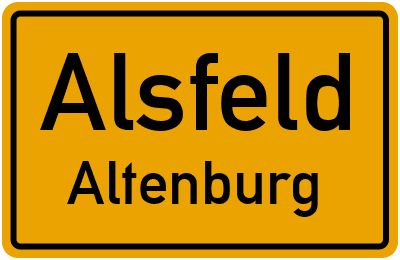 Straßenverzeichnis Alsfeld Altenburg