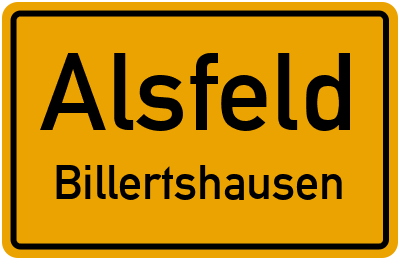 Straßenverzeichnis Alsfeld Billertshausen