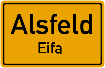 Straßenverzeichnis Alsfeld Eifa