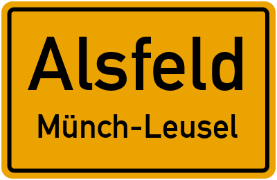 Straßenverzeichnis Alsfeld Münch-Leusel