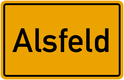 Ortsschild von Stadt Alsfeld in Hessen