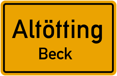 Straßenverzeichnis Altötting Beck