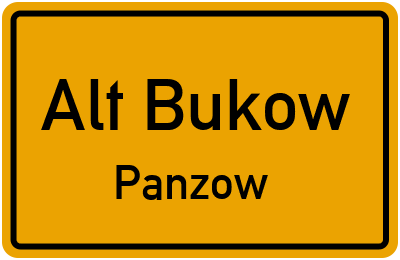 Straßenverzeichnis Alt Bukow Panzow