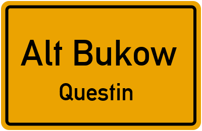Straßenverzeichnis Alt Bukow Questin
