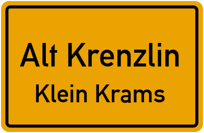 Straßenverzeichnis Alt Krenzlin Klein Krams