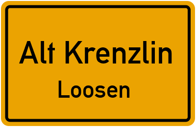 Straßenverzeichnis Alt Krenzlin Loosen