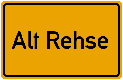 Ortsschild von Alt Rehse in Mecklenburg-Vorpommern
