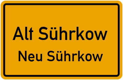 Straßenverzeichnis Alt Sührkow Neu Sührkow