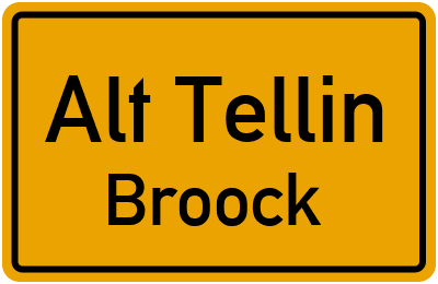 Straßenverzeichnis Alt Tellin Broock