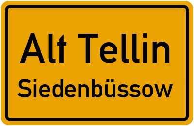 Straßenverzeichnis Alt Tellin Siedenbüssow