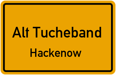 Straßenverzeichnis Alt Tucheband Hackenow