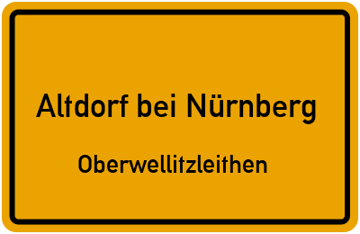 Straßenverzeichnis Altdorf bei Nürnberg Oberwellitzleithen