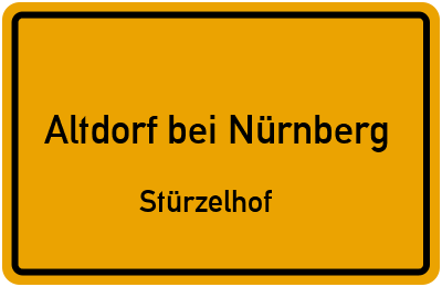 Straßenverzeichnis Altdorf bei Nürnberg Stürzelhof