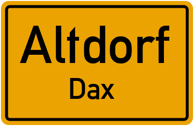 Straßenverzeichnis Altdorf Dax