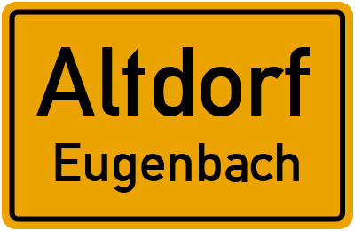 Straßenverzeichnis Altdorf Eugenbach