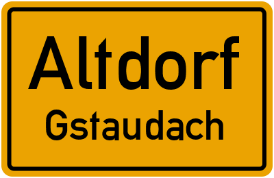 Straßenverzeichnis Altdorf Gstaudach