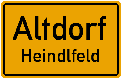 Straßenverzeichnis Altdorf Heindlfeld