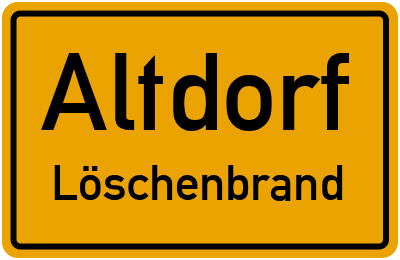 Straßenverzeichnis Altdorf Löschenbrand