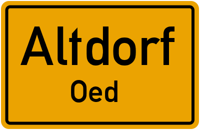 Straßenverzeichnis Altdorf Oed