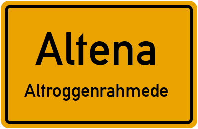 Straßenverzeichnis Altena Altroggenrahmede