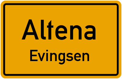 Straßenverzeichnis Altena Evingsen