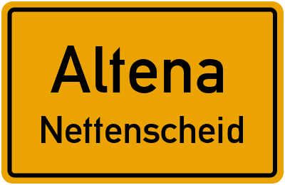 Straßenverzeichnis Altena Nettenscheid