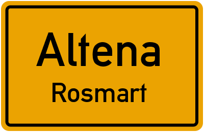 Straßenverzeichnis Altena Rosmart