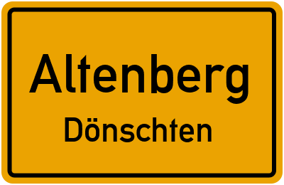 Straßenverzeichnis Altenberg Dönschten