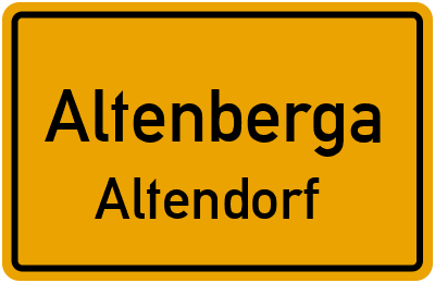 Straßenverzeichnis Altenberga Altendorf