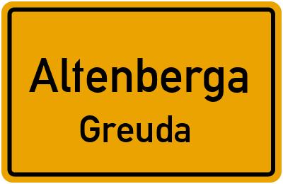 Straßenverzeichnis Altenberga Greuda