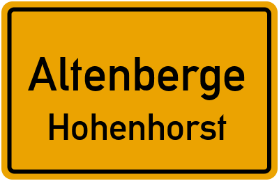Straßenverzeichnis Altenberge Hohenhorst