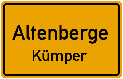 Straßenverzeichnis Altenberge Kümper