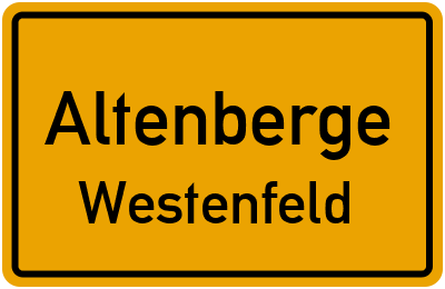 Straßenverzeichnis Altenberge Westenfeld