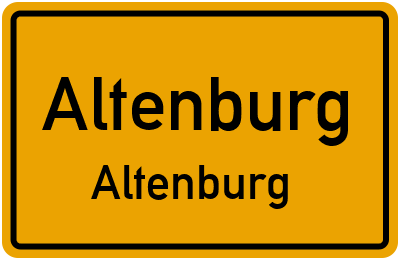 Ortsschild Altenburg Altenburg