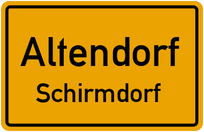 Ortsschild Altendorf Schirmdorf