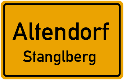 Ortsschild Altendorf Stanglberg