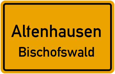 Straßenverzeichnis Altenhausen Bischofswald