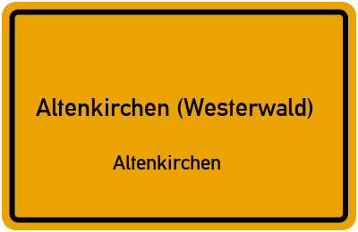 Straßenverzeichnis Altenkirchen (Westerwald) Altenkirchen