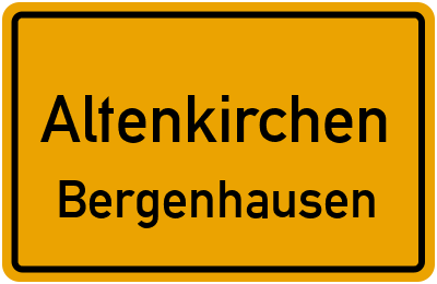 Straßenverzeichnis Altenkirchen Bergenhausen