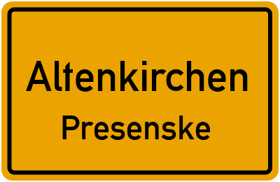 Straßenverzeichnis Altenkirchen Presenske