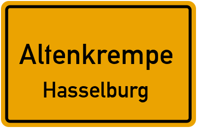 Straßenverzeichnis Altenkrempe Hasselburg