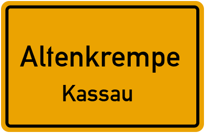 Straßenverzeichnis Altenkrempe Kassau