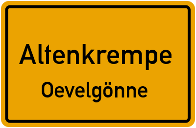 Straßenverzeichnis Altenkrempe Oevelgönne