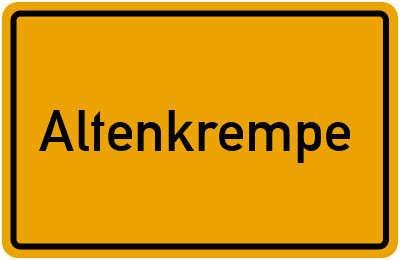 Ortsschild von Gemeinde Altenkrempe in Schleswig-Holstein